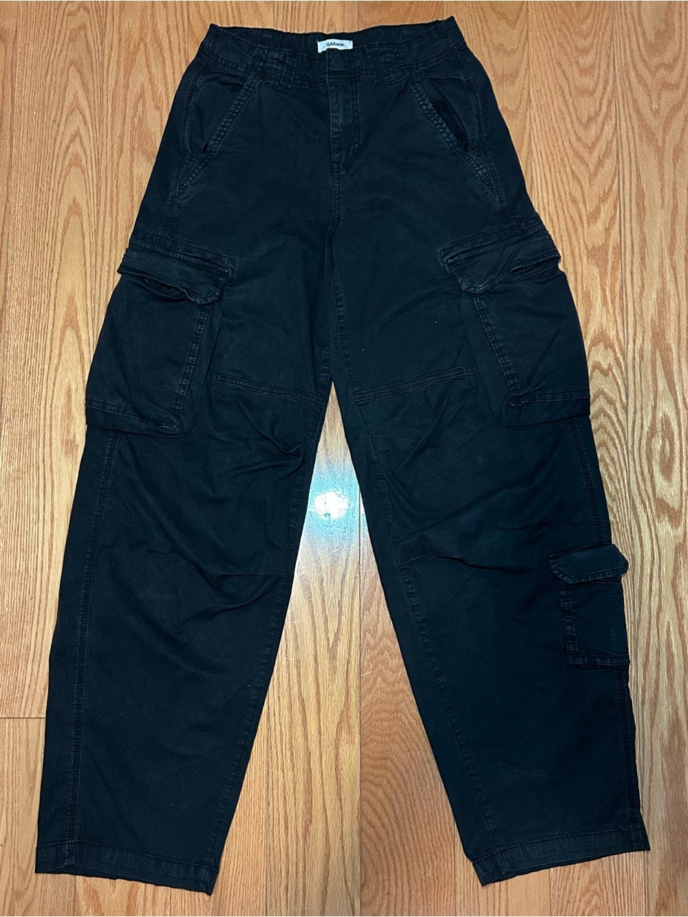 Garage Black Cargo Pants with Multiple Pockets